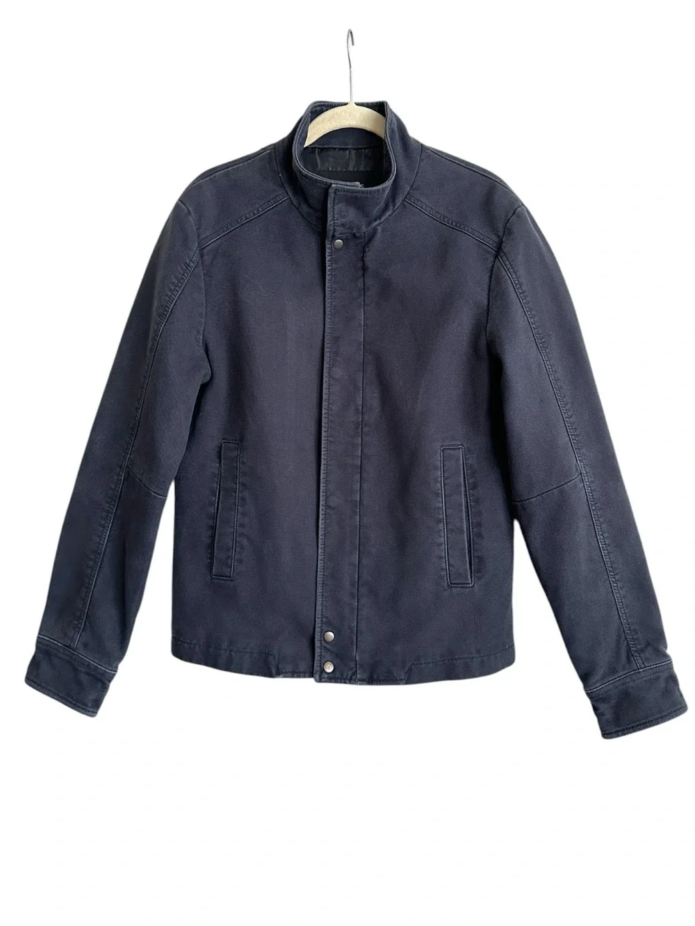 BANANA REPUBLIC Blue Deck Jacket Men’s Navy Cotton Utility Moto Size